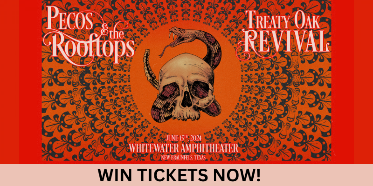 Win tickets to Pecos & the Rooftops and Treaty Oak Revival at Whitewater Ampitheater